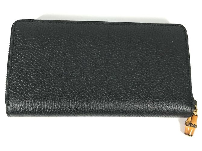 Cartera larga con cremallera redonda de bambú GG Marmont de Gucci Azul marino - vista 7