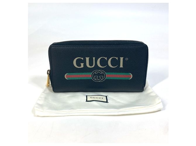 Gucci Black Leather Long Wallet - view 12
