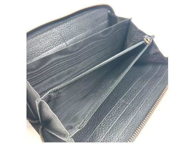 Gucci Black Leather Long Wallet - view 7