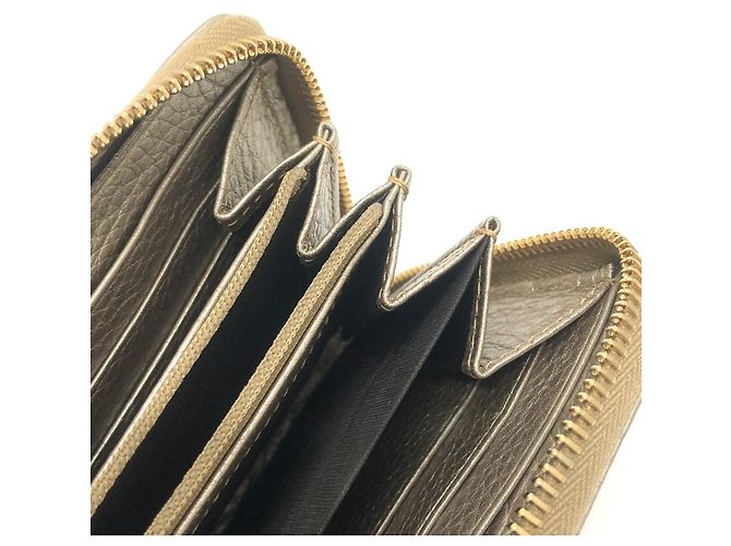 Billetera Continental Gucci Bamboo Dorado - vista 11