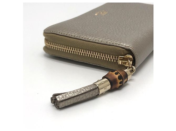 Billetera Continental Gucci Bamboo Dorado - vista 3