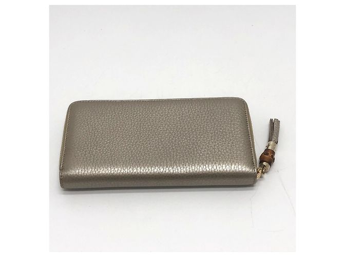 Billetera Continental Gucci Bamboo Dorado - vista 4