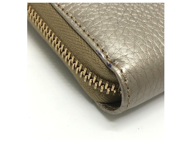 Billetera Continental Gucci Bamboo Dorado - vista 5