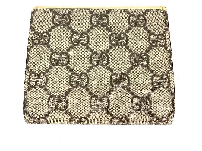 Billetera de cuero bi-fold Gucci GG Marmont Beige - vista 8