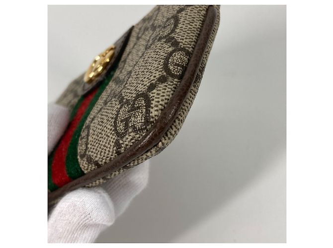 Monedero Gucci GG Supreme Ophidia Beige - vista 10