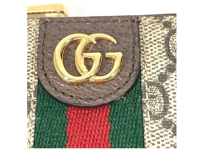 Monedero Gucci GG Supreme Ophidia Beige - vista 11