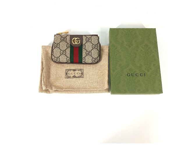 Monedero Gucci GG Supreme Ophidia Beige - vista 14