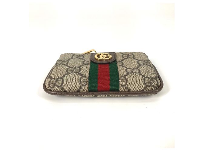Monedero Gucci GG Supreme Ophidia Beige - vista 3