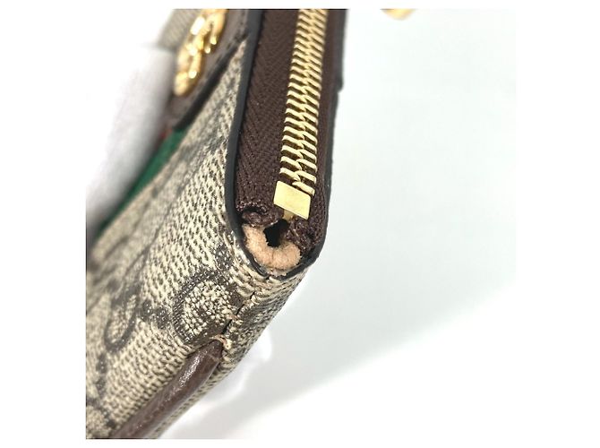 Monedero Gucci GG Supreme Ophidia Beige - vista 7