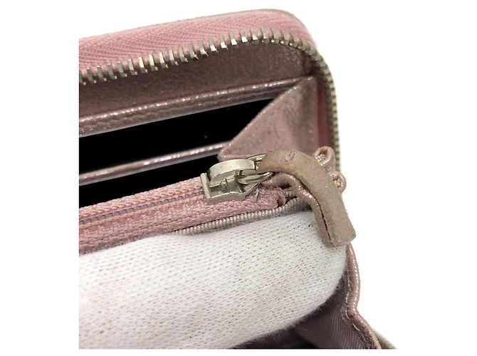 Cartera larga de cuero rosa Chanel - vista 10