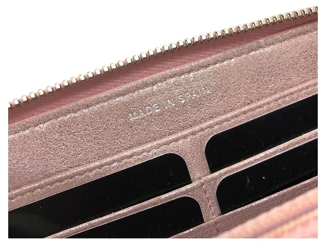 Cartera larga de cuero rosa Chanel - vista 11