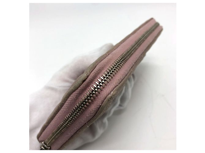 Cartera larga de cuero rosa Chanel - vista 7