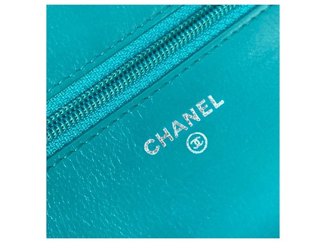 Portafoglio a catena matelassé Chanel CC Coco Mark Verde - vista 11