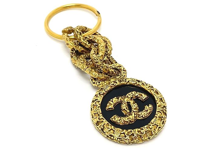 Charm per borsa vintage Chanel Coco Mark Nero D'oro - vista 3