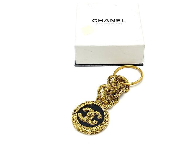 Charm per borsa vintage Chanel Coco Mark Nero D'oro - vista 8