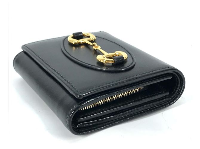 Gucci 621891 Compact Horsebit Medium Wallet Black - view 3