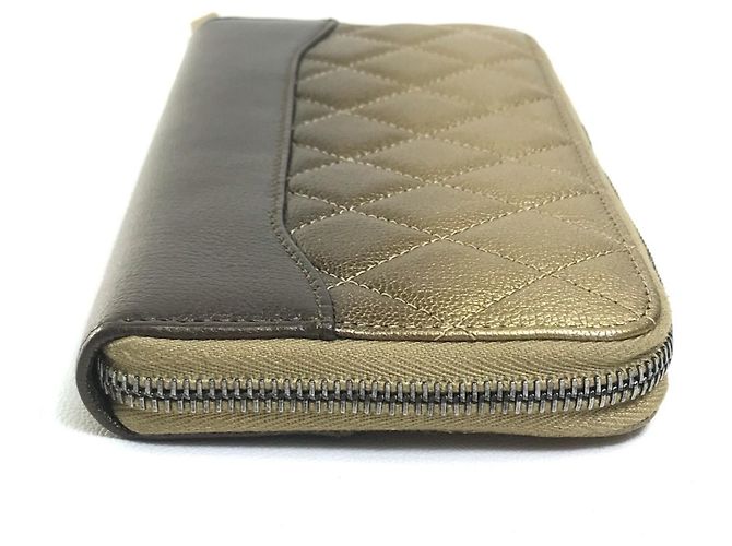Cartera Larga Matelassé Gradiente Chanel Castaño Dorado - vista 3
