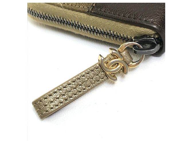 Cartera Larga Matelassé Gradiente Chanel Castaño Dorado - vista 5