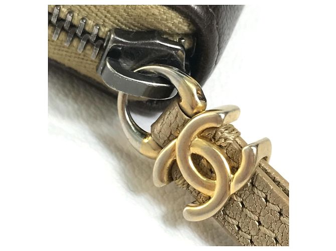 Cartera Larga Matelassé Gradiente Chanel Castaño Dorado - vista 6