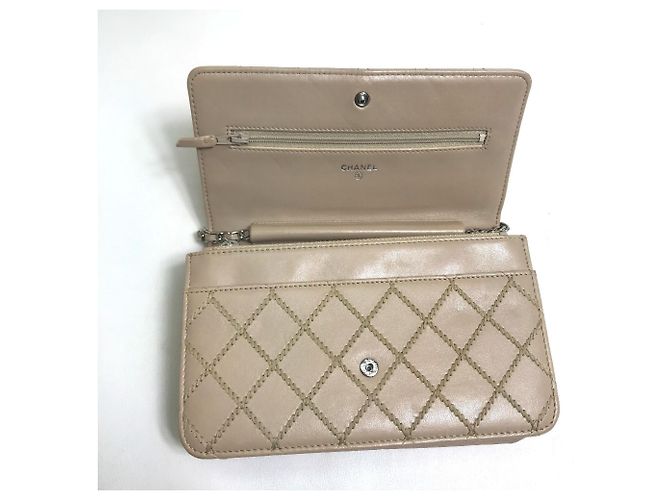 Cartera de Cadena de Cordero Beige Chanel - vista 10