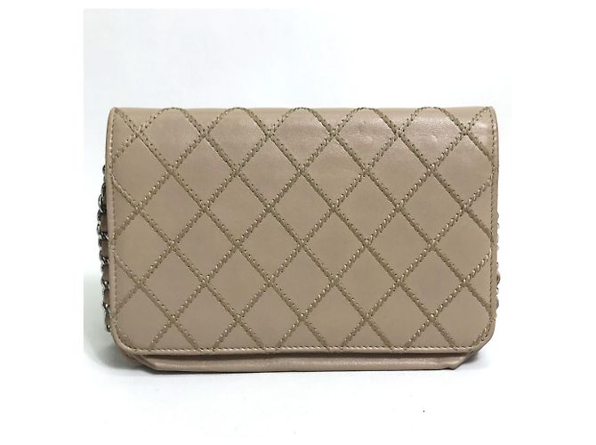 Cartera de Cadena de Cordero Beige Chanel - vista 2