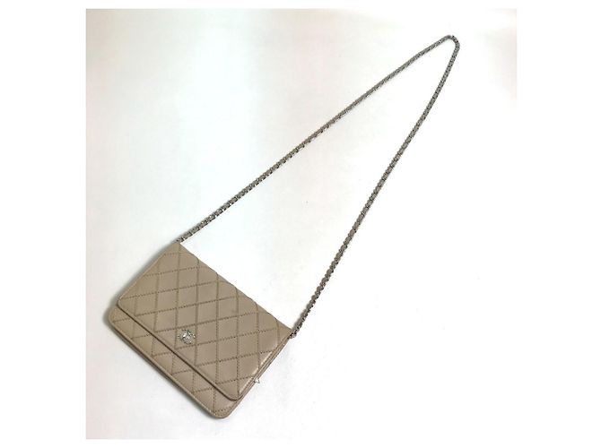 Cartera de Cadena de Cordero Beige Chanel - vista 3