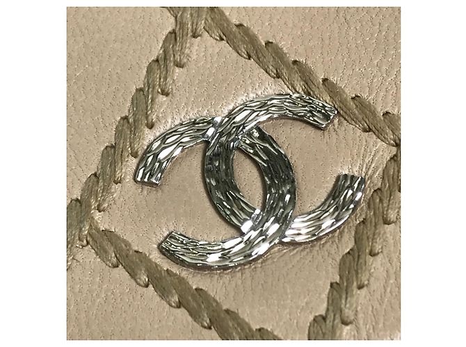 Cartera de Cadena de Cordero Beige Chanel - vista 6