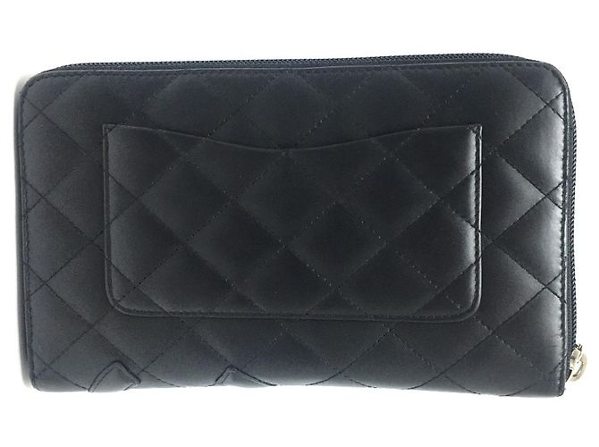 Cartera Larga Línea Cambon de Chanel Negro Rosa - vista 2