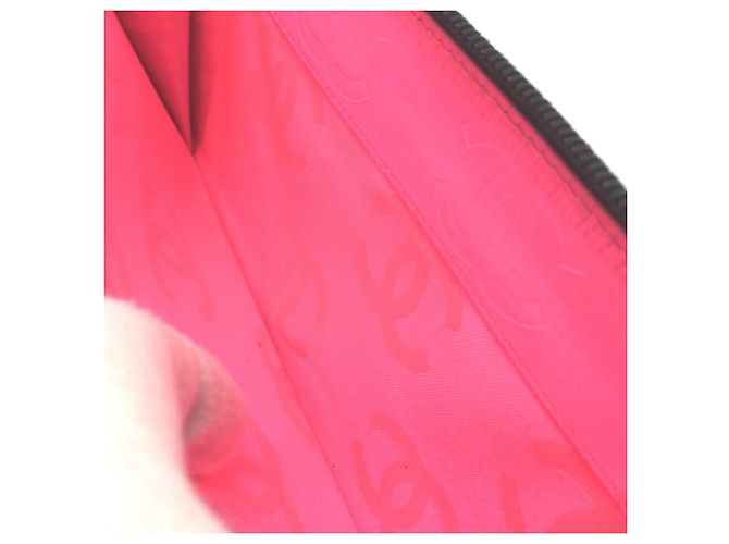 Cartera Larga Línea Cambon de Chanel Negro Rosa - vista 9