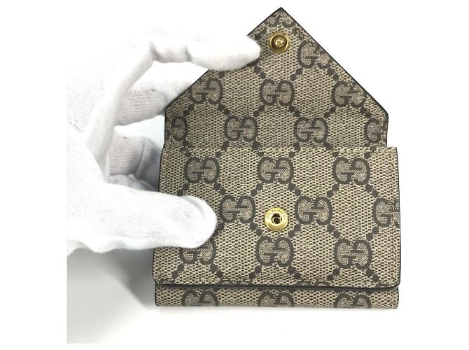 Gucci Dreifach-Wallet aus GG Supreme Canvas - Ansicht 12