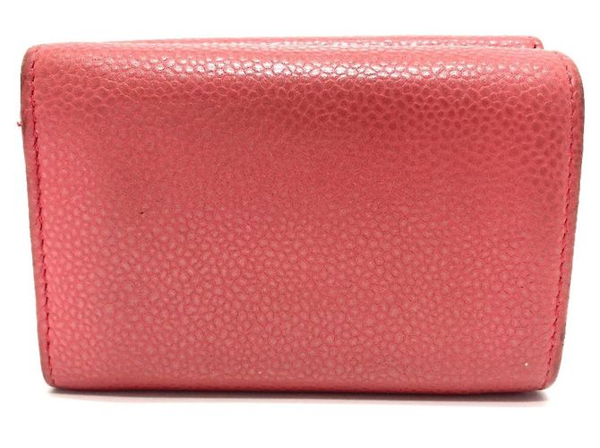 Chanel Lachsrosa Tri-Fold Geldbörse Pink - Ansicht 2