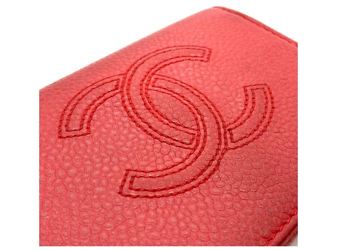 Chanel Lachsrosa Tri-Fold Geldbörse Pink - Ansicht 5