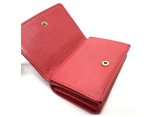 Chanel Lachsrosa Tri-Fold Geldbörse Pink - Ansicht 6