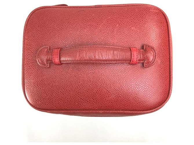 Vanity Horizontale Kosmetiktasche Chanel CC Coco Mark Rot - Ansicht 3