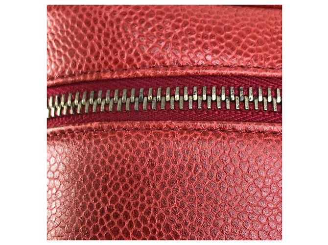 Vanity Horizontale Kosmetiktasche Chanel CC Coco Mark Rot - Ansicht 6