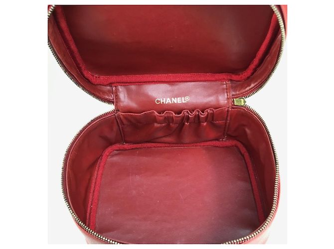 Vanity Horizontale Kosmetiktasche Chanel CC Coco Mark Rot - Ansicht 9