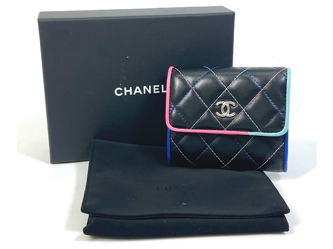 Cartera compacta pequeña Chanel CC Coco Mark Negro - vista 14