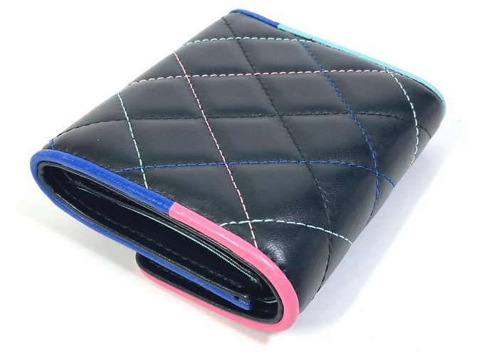Cartera compacta pequeña Chanel CC Coco Mark Negro - vista 4
