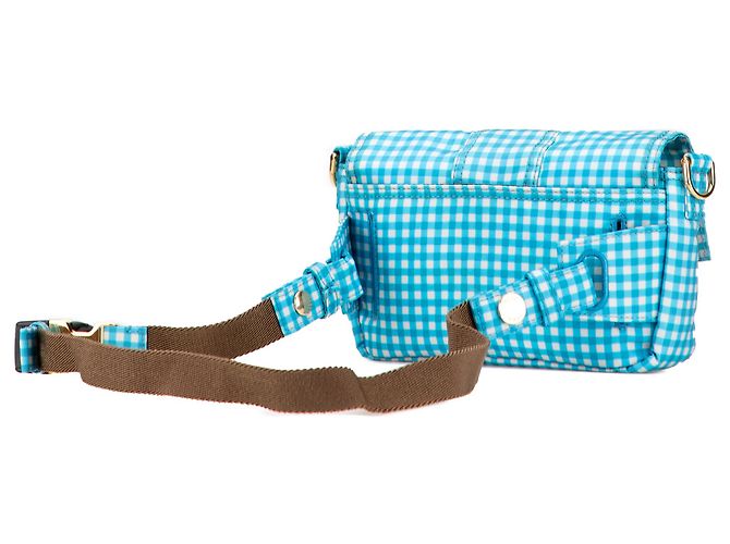 Borsa a baguette mini in nylon convertibile Fendi Blue Joshua Vides - vista 2