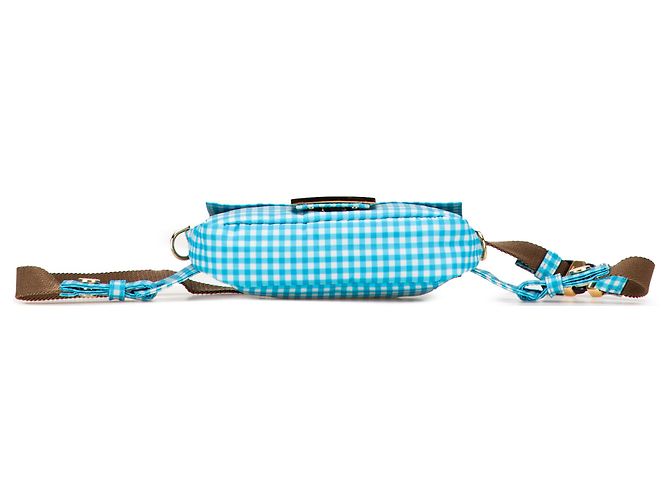Borsa a baguette mini in nylon convertibile Fendi Blue Joshua Vides - vista 3