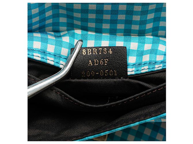 Borsa a baguette mini in nylon convertibile Fendi Blue Joshua Vides - vista 6