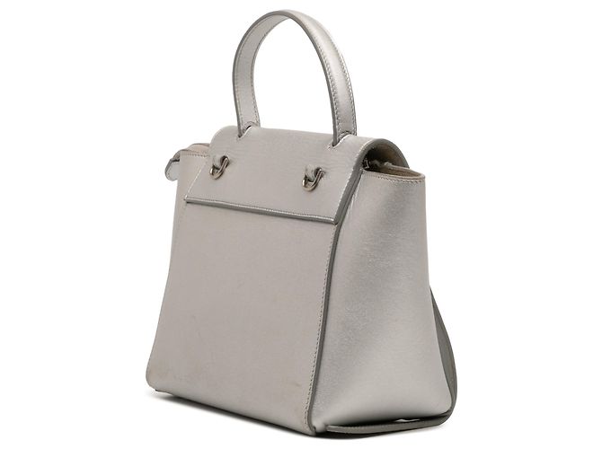 Belt Bag Céline Bolso de cinturón de piel de ternera laminada plateada Celine Nano Plata - vista 2