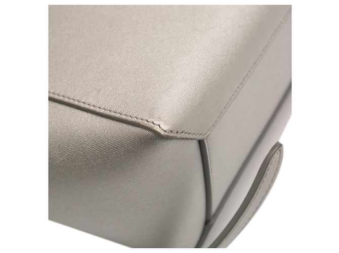Belt Bag Céline Bolso de cinturón de piel de ternera laminada plateada Celine Nano Plata - vista 8