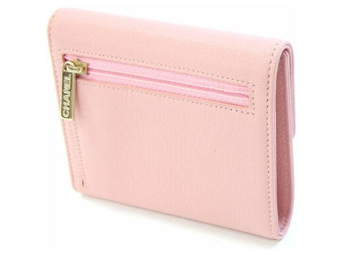 Chanel Coco Mark Tri-fold Wallet Pink - view 2