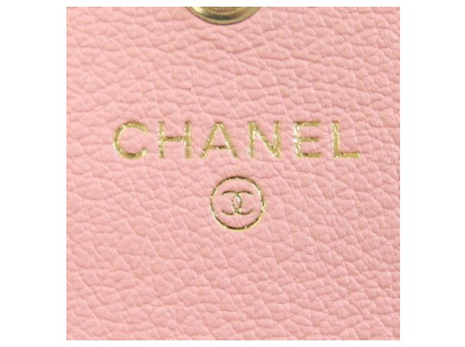Chanel Coco Mark Tri-fold Wallet Pink - view 5