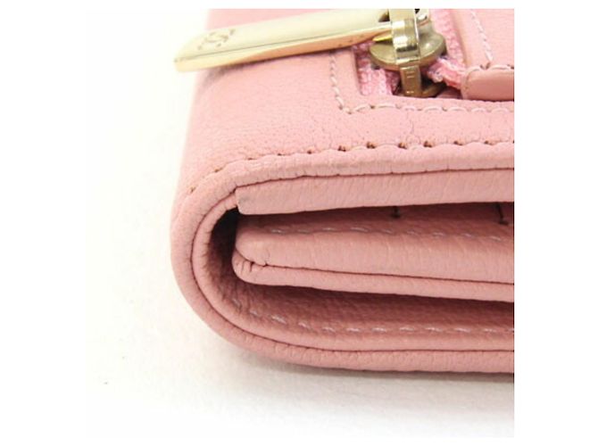 Chanel Coco Mark Tri-fold Wallet Pink - view 6