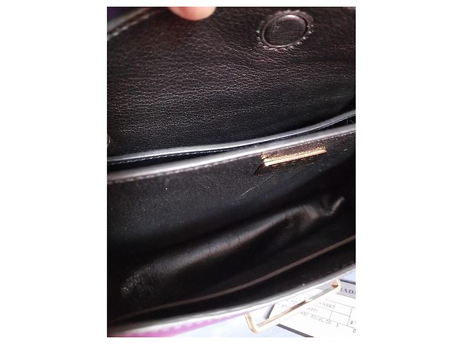 Autre Marque Borsa Notebook Prada in pelle viola Porpora - vista 8