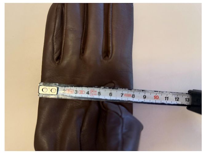 360 Cashmere Leder und Kaschmir Handschuhe Braun - Ansicht 9
