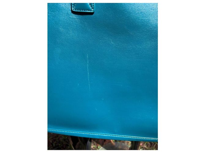Borsa tote Sandro in pelle blu - vista 8