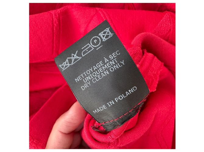 Isabel Marant Midi Kleid Rot Viscose - Ansicht 9